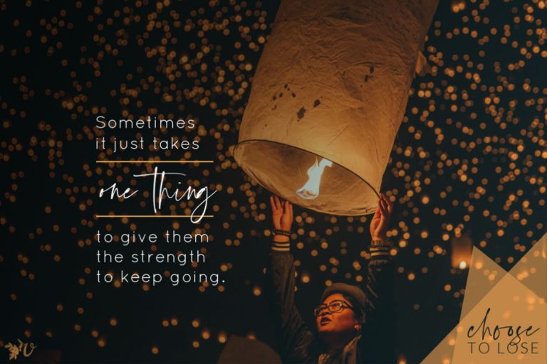 Just One Thing {Choose to Lose}